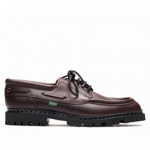 Pantofi Derby Paraboot Chimey Barbati Maro Inchis | 782-YWIOVP