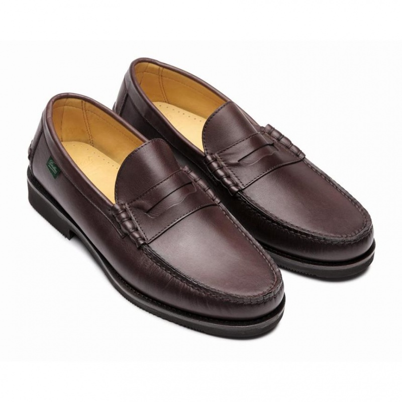 Mocasini Paraboot Brighton Barbati Maro Inchis | 804-VKBNER