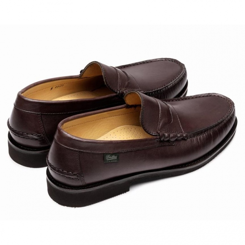 Mocasini Paraboot Brighton Barbati Maro Inchis | 804-VKBNER