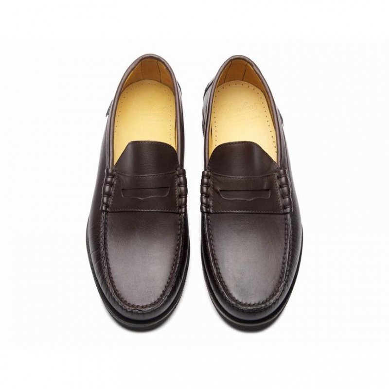 Mocasini Paraboot Brighton Barbati Maro Inchis | 804-VKBNER