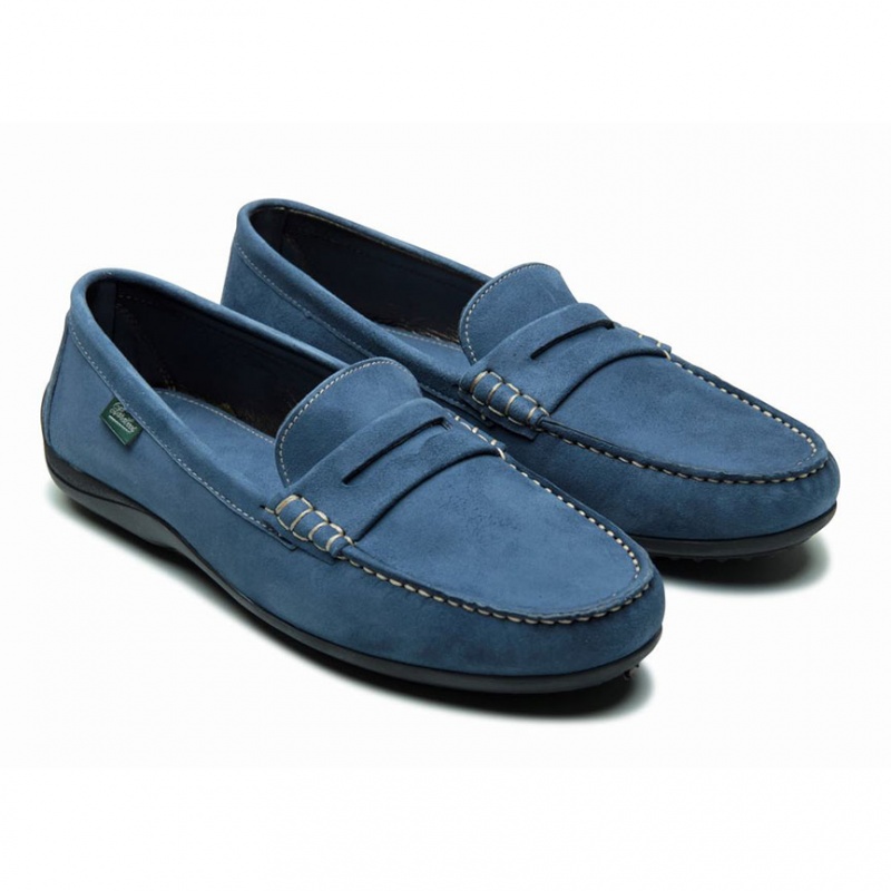 Mocasini Paraboot Corvette Dama Albastri | 926-HKEVDB