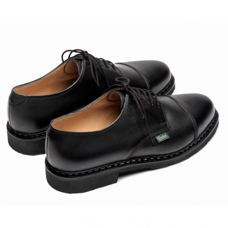 Pantofi Derby Paraboot Azay Barbati Negrii | 967-PKTXRM