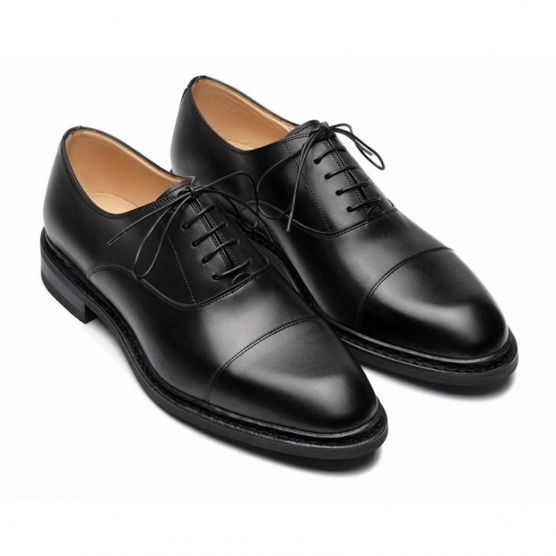 Pantofi Oxford Paraboot Montaigne Barbati Negrii | 309-WPRLJA